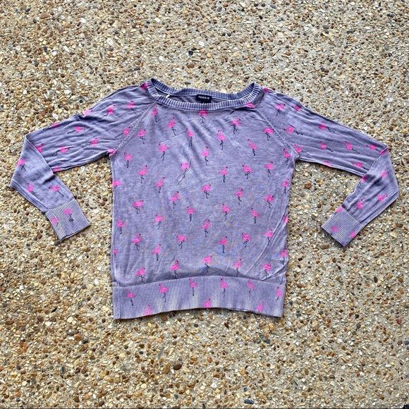 Torrid Flamingo Novelty Light Knit Sweater Size 1X 1 - Picture 2 of 11